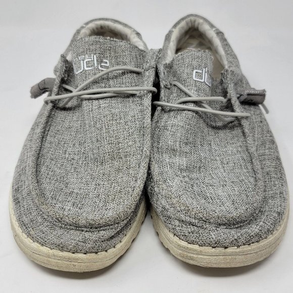 Hey Dude US Size 8 Wally Linen Iron‎ Lightweight Men's Slip On Shoes - Picture 2 of 8